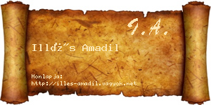 Illés Amadil névjegykártya